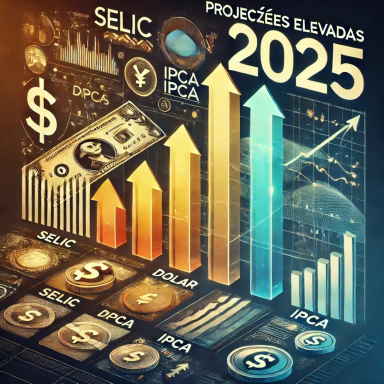 Leia mais sobre o artigo Projeções Econômicas para 2025 mostram elevação nas expectativas de Selic, dólar, IPCA e PIB.